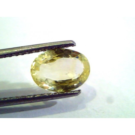2.37 Ct Unheated Untreated Natural Ceylon Yellow Sapphire Gems