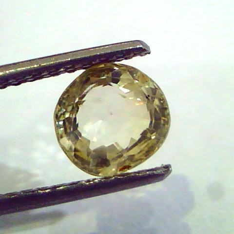2.37 Ct Unheated Untreated Natural Ceylon Yellow Sapphire Gems
