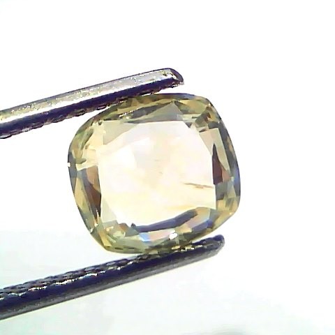 2.38 Ct Certified Unheated Untreated Natural Ceylon Yellow Sapphire Gems