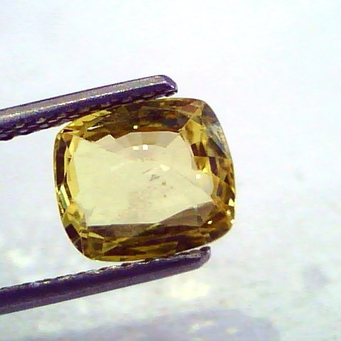 2.40 Ct Unheated Untreated Natural Ceylon Yellow Sapphire AAAAA