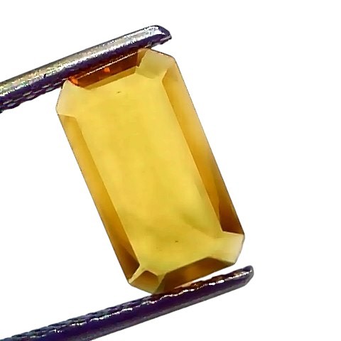 2.40 Ct Natural Yellow Sapphire Pukhraj Jupiter Gemstone (Heated) 2.40 Ct Natural Yellow Sapphire Pukhraj Jupiter Gemstone (Heated)