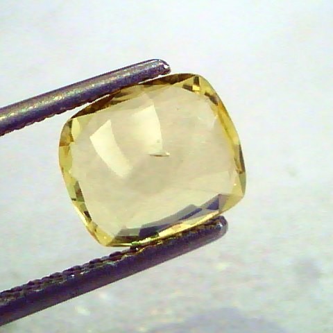 2.40 Ct Unheated Untreated Natural Ceylon Yellow Sapphire AAAAA