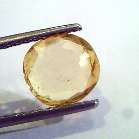 2.41 Ct Unheated Untreated Natural Ceylon Yellow Sapphire Gems