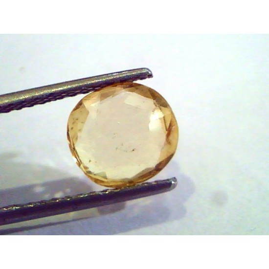 2.41 Ct Unheated Untreated Natural Ceylon Yellow Sapphire Gems