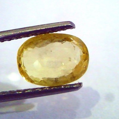 2.42 Ct Unheated Untreated Natural Ceylon Yellow Sapphire Gems
