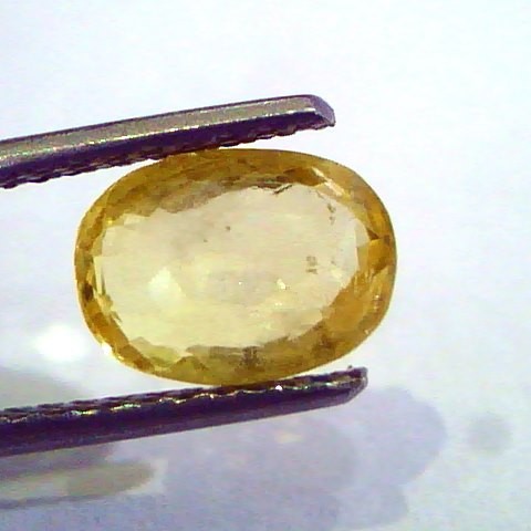 2.42 Ct Unheated Untreated Natural Ceylon Yellow Sapphire Gems
