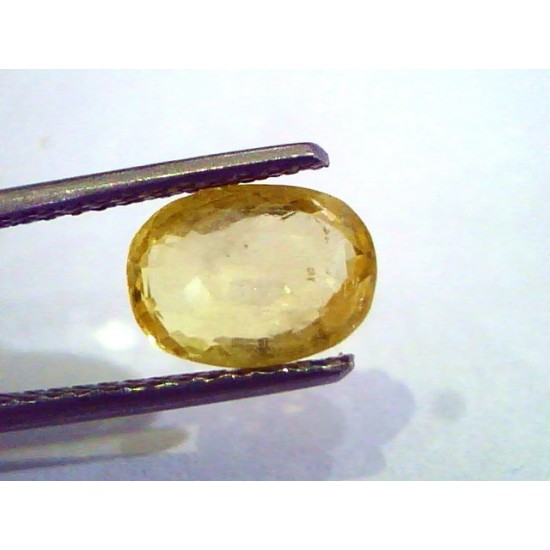 2.42 Ct Unheated Untreated Natural Ceylon Yellow Sapphire Gems