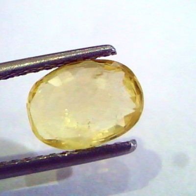 2.42 Ct Unheated Untreated Natural Ceylon Yellow Sapphire Gems