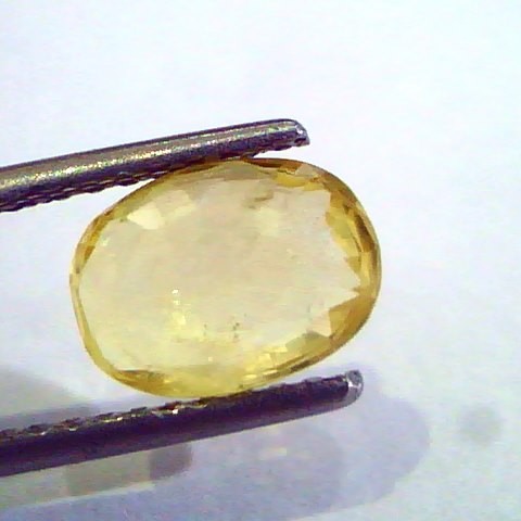 2.42 Ct Unheated Untreated Natural Ceylon Yellow Sapphire Gems