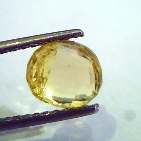 2.44 Ct Unheated Untreated Natural Ceylon Yellow Sapphire Gems