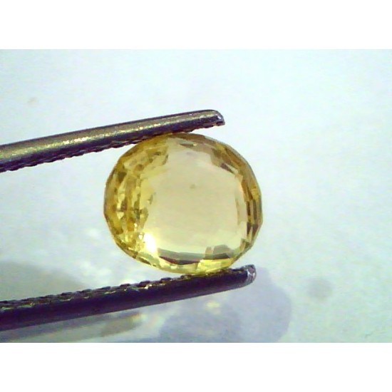 2.44 Ct Unheated Untreated Natural Ceylon Yellow Sapphire Gems