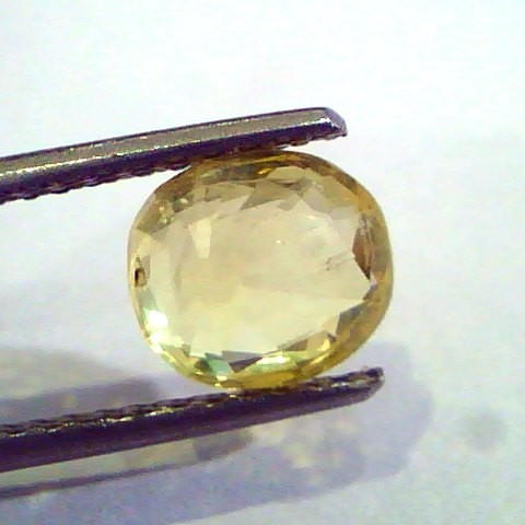 2.44 Ct Unheated Untreated Natural Ceylon Yellow Sapphire Pukhraj