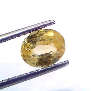 2.44 Ct Certified Unheated Untreated Natural Ceylon Yellow Sapphire Gems