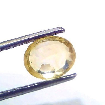 2.44 Ct Certified Unheated Untreated Natural Ceylon Yellow Sapphire Gems