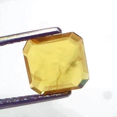 2.39 Ct Natural Yellow Sapphire Pukhraj Jupiter Gemstone (Heated)