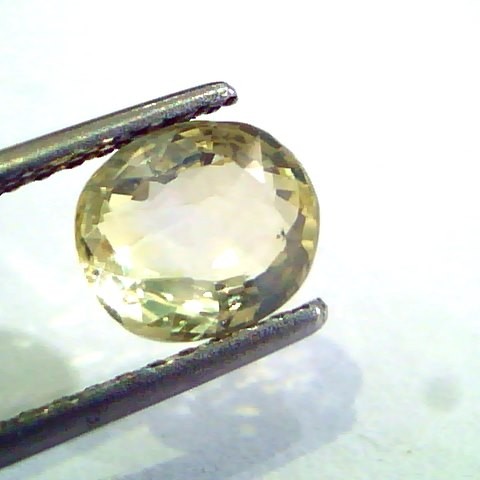 2.48 Ct Unheated Untreated Natural Ceylon Yellow Sapphire Gems