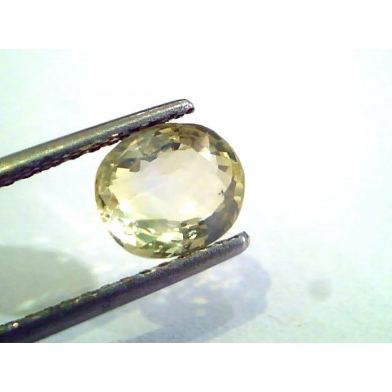 2.48 Ct Unheated Untreated Natural Ceylon Yellow Sapphire Gems
