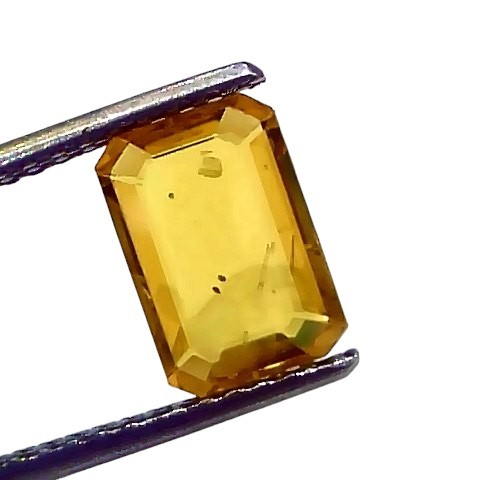 2.48 Ct Natural Yellow Sapphire Pukhraj Jupiter Gemstone (Heated) 2.48 Ct Natural Yellow Sapphire Pukhraj Jupiter Gemstone (Heated)
