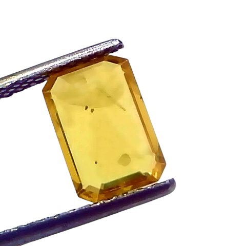 2.48 Ct Natural Yellow Sapphire Pukhraj Jupiter Gemstone (Heated) 2.48 Ct Natural Yellow Sapphire Pukhraj Jupiter Gemstone (Heated)
