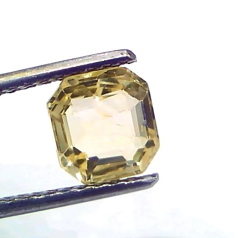 2.50 Ct Certified Unheated Untreated Natural Ceylon Yellow Sapphire Gems