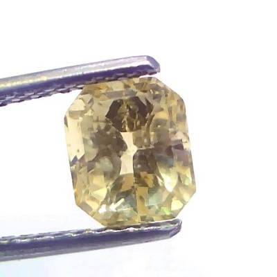 2.51 Ct Certified Unheated Untreated Natural Ceylon Yellow Sapphire
