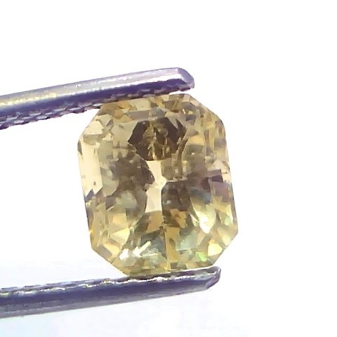 2.51 Ct Certified Unheated Untreated Natural Ceylon Yellow Sapphire