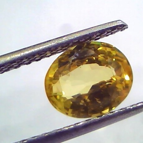 2.51 Ct Unheated Untreated Natural Ceylon Yellow Sapphire Gemstone