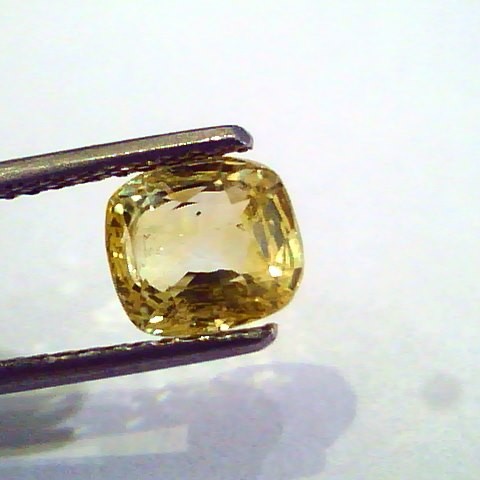 2.50 Ct Unheated Untreated Natural Ceylon Yellow Sapphire AAAAA