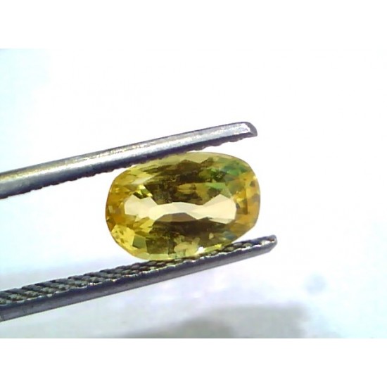 2.54 Ct Unheated Untreated Natural Ceylon Yellow Sapphire Gems