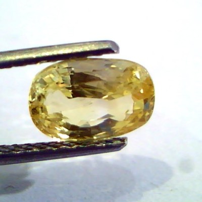 2.52 Ct Unheated Untreated Natural Ceylon Yellow Sapphire Gems