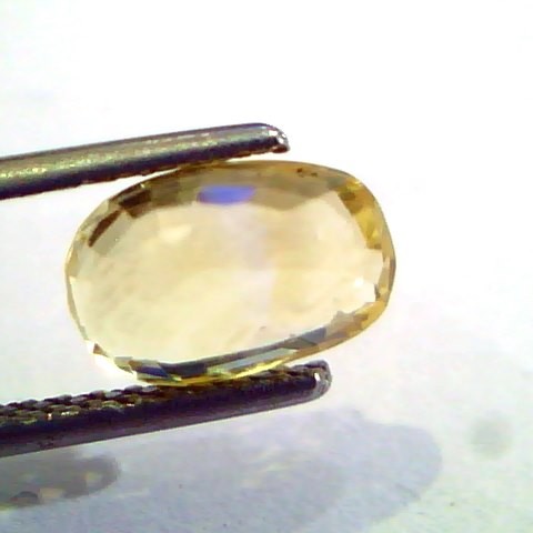 2.52 Ct Unheated Untreated Natural Ceylon Yellow Sapphire Gems