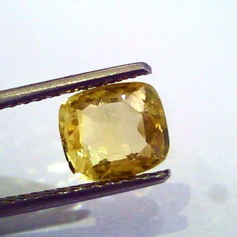 2.52 Ct Unheated Untreated Natural Ceylon Yellow Sapphire AAAAA