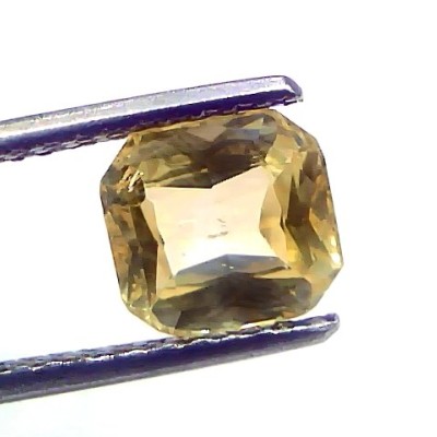2.54 Ct GII Certified Unheated Untreated Natural Ceylon Yellow Sapphire AAA