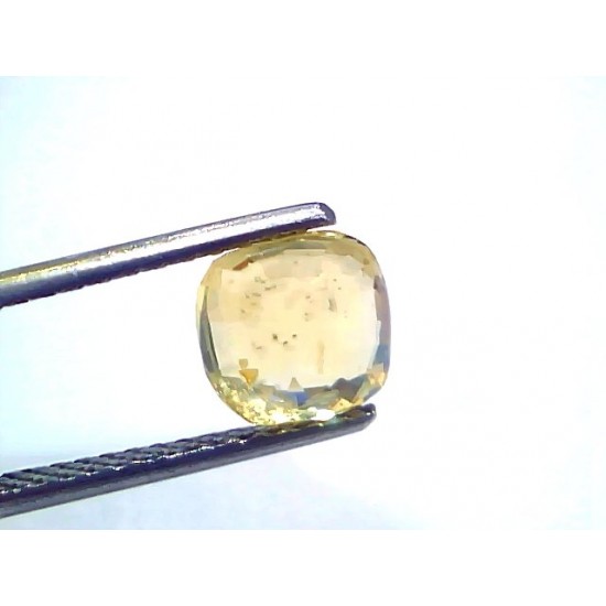 2.51 Ct Certified Unheated Untreated Natural Ceylon Yellow Sapphire