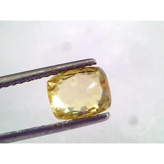 2.53 Ct Unheated Untreated Natural Ceylon Yellow Sapphire AAA