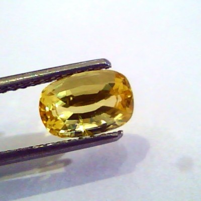 2.55 Ct Unheated Untreated Natural Ceylon Yellow Sapphire AAAAA