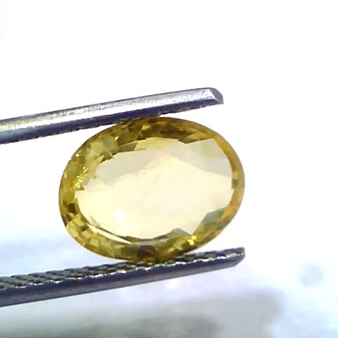 2.60 Ct Unheated Untreated Natural Ceylon Yellow Sapphire Gems