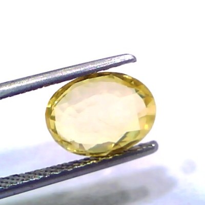 2.60 Ct Unheated Untreated Natural Ceylon Yellow Sapphire Gems