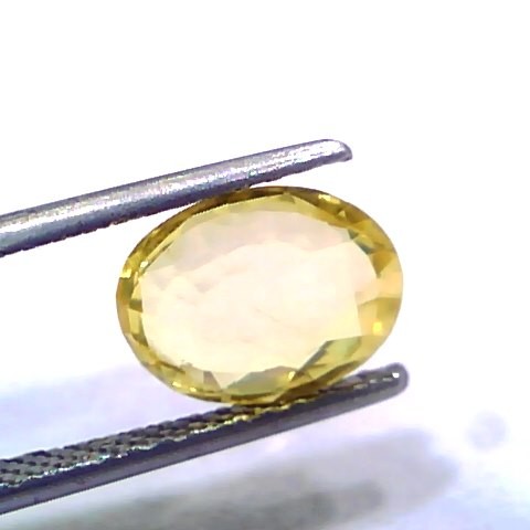 2.60 Ct Unheated Untreated Natural Ceylon Yellow Sapphire Gems