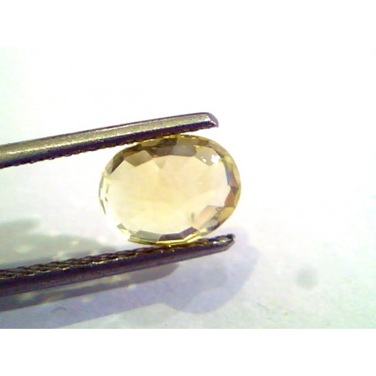 2.62 Ct Unheated Untreated Natural Ceylon Yellow Sapphire Gems