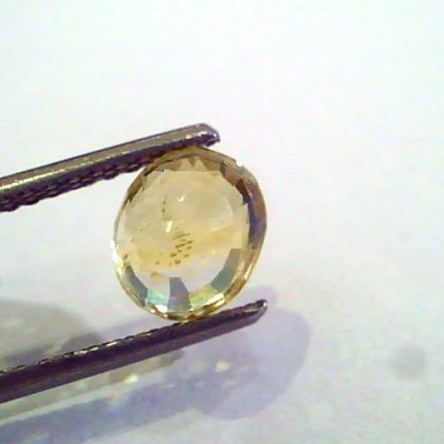 2.58 Ct Unheated Untreated Natural Ceylon Yellow Sapphire AAAAA