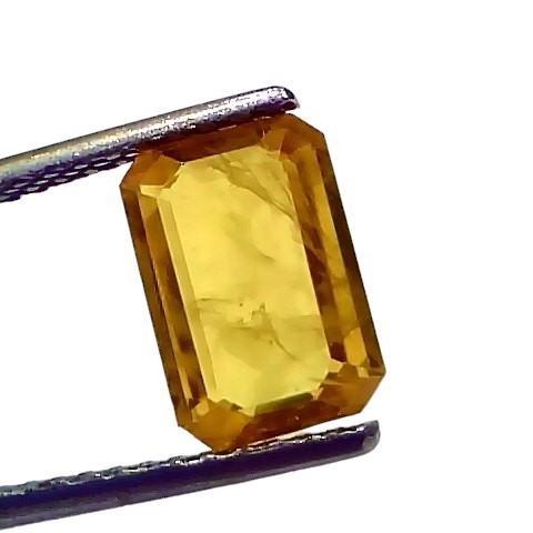 2.62 Ct Natural Yellow Sapphire Pukhraj Jupiter Gemstone (Heated) 2.62 Ct Natural Yellow Sapphire Pukhraj Jupiter Gemstone (Heated)