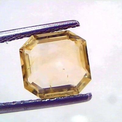 2.62 Ct IGI Certified Unheated Untreated Natural Ceylon Yellow Sapphire