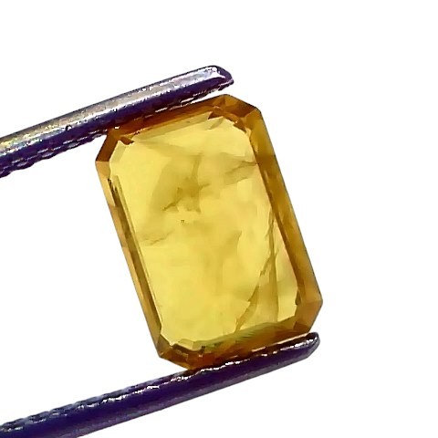 2.62 Ct Natural Yellow Sapphire Pukhraj Jupiter Gemstone (Heated) 2.62 Ct Natural Yellow Sapphire Pukhraj Jupiter Gemstone (Heated)