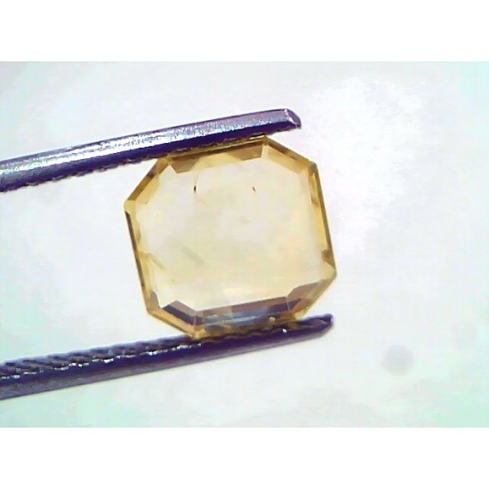 2.62 Ct IGI Certified Unheated Untreated Natural Ceylon Yellow Sapphire