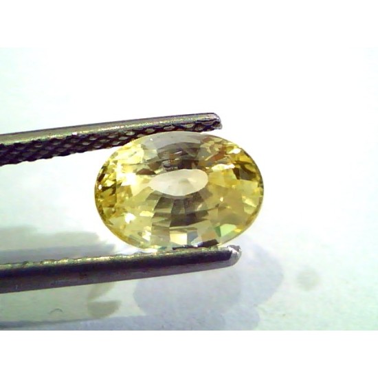 2.63 Ct Unheated Untreated Natural Ceylon Yellow Sapphire Gems