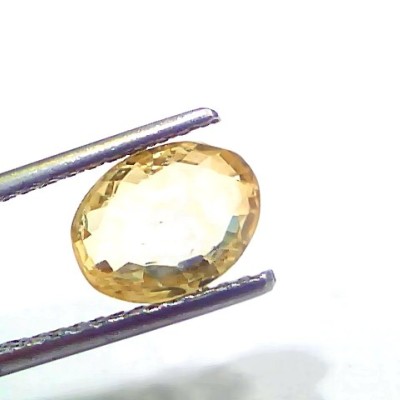 2.77 Ct Certified Unheated Untreated Natural Ceylon Yellow Sapphire