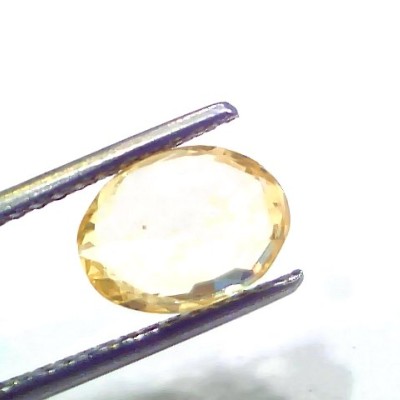 2.77 Ct Certified Unheated Untreated Natural Ceylon Yellow Sapphire