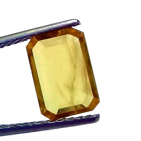 2.67 Ct Natural Yellow Sapphire Pukhraj Jupiter Gemstone (Heated) 2.67 Ct Natural Yellow Sapphire Pukhraj Jupiter Gemstone (Heated)