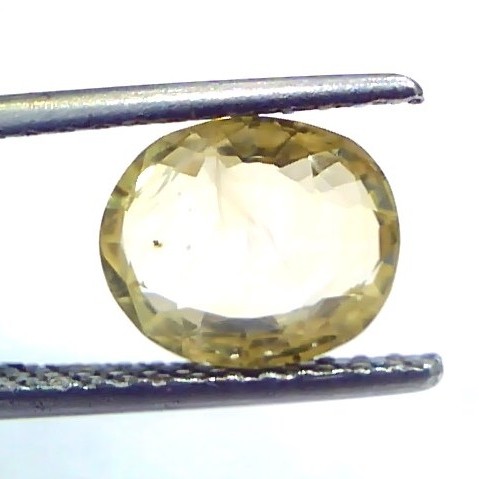 2.76 Ct Unheated Untreated Natural Ceylon Yellow Sapphire Gems